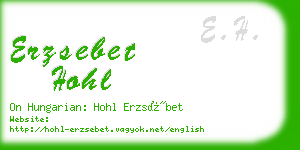 erzsebet hohl business card